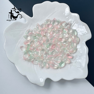 20颗装8x15mm玉兰花苞琉璃水滴吊坠DIY手工汉服发簪头饰制作材料