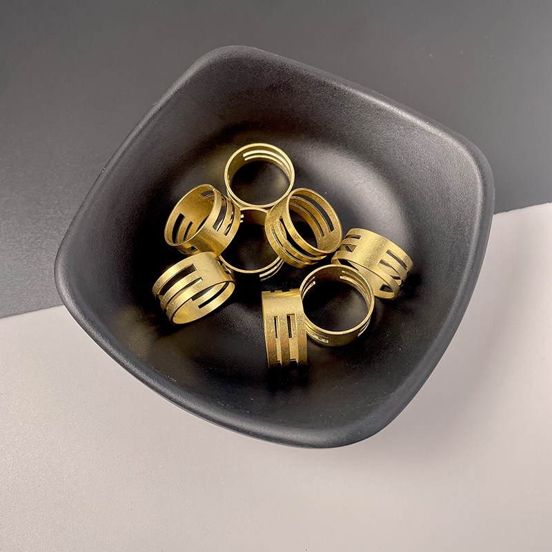 纯铜戒指圈开口圈闭口diy饰品配件手工串珠顶针抵戒指环辅助工具