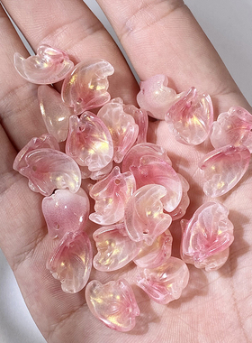 50颗13x16mm雪腊梅琉璃花瓣diy手工制作汉服头饰发钗古风发簪材料