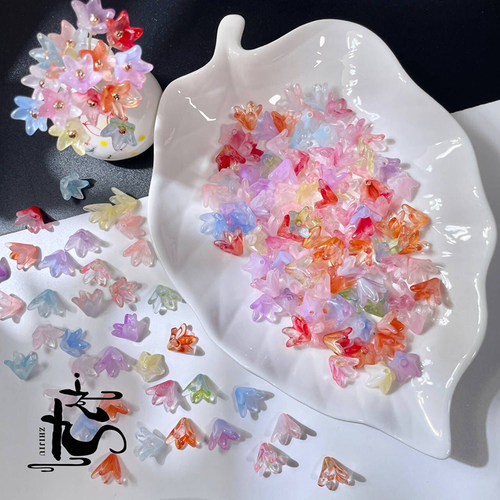 琉璃百合花花瓣发簪材料