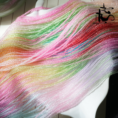 迷你扁珠水晶散珠子diy手工材料