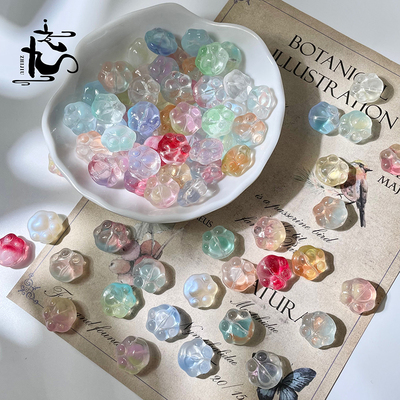 琉璃桃心熊掌diy手工制作材料