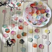 20颗14mm五瓣碗花琉璃小樱花diy手工制作汉服头饰古风发簪材料