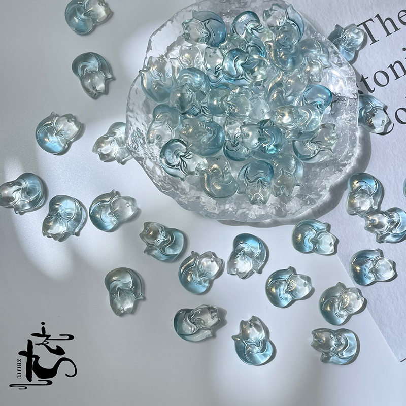 50颗小狐狸琉璃吊diy饰品配件