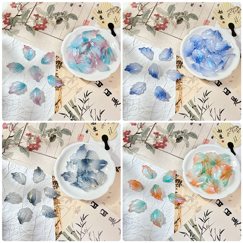 15x125mm琉璃杏尾叶玻璃树叶子