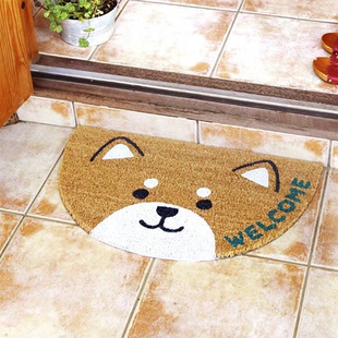 入户门地垫椰棕门垫半圆形welcome进门门口地垫去尘印度进口脚垫