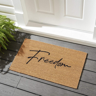 印度进口椰棕地垫美式welcome欢迎长条入户门进门口除尘蹭土脚垫