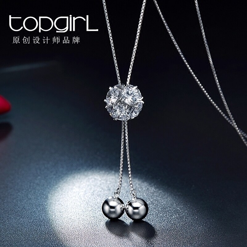 TOPGIRL Original Pure handwork Silver Necklace Spring and summer Versatile have more cash than can be accounted for Japan and South Korea Pendant With accessories Holiday giftsin the Accessories/Fashion Jewelry, Necklace  category - from Buy2taobao.com to provide professional Taobao agent buy service