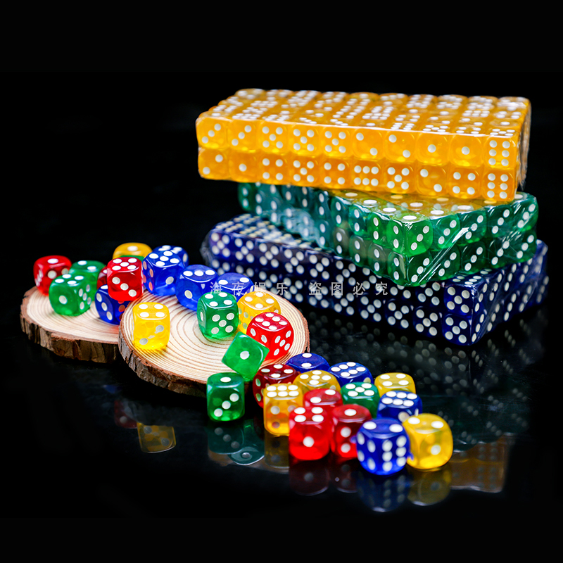 透明水晶骰子麻将色子