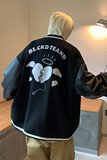 EQ97毛巾绣呢料拼皮棒球服外套男2024新款秋装夹克学院风P110，男装夹克，电商C306-1