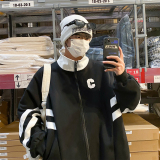 EQ131开衫卫衣套装男女学院风学生外套2024新款春装裤P55衣P68，男装休闲套装，电商C306-1