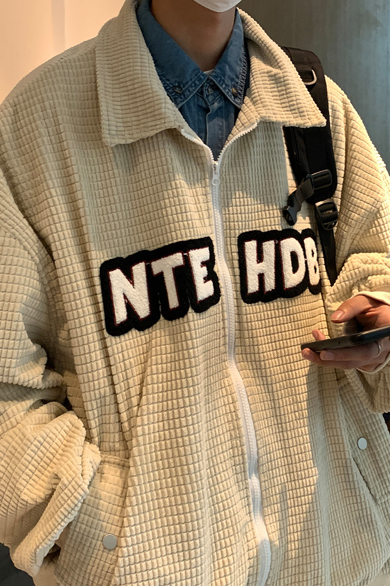 EQ100玉米粒外套男港风ins潮流百搭2024新款棒球服夹克P108,男装夹克,电商C306-1