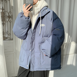 EY105冬季新款港风男女加厚拼接假两件羊羔毛衣服外套P148