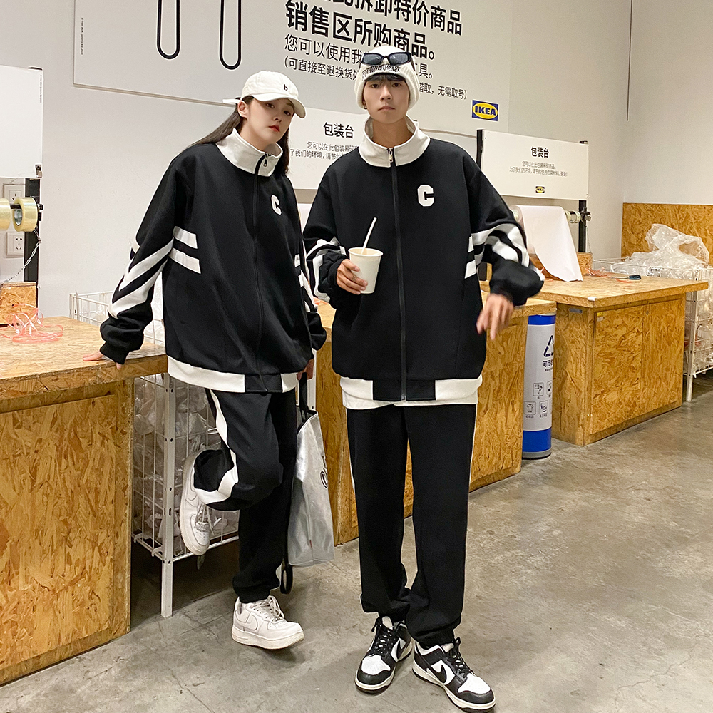 EQ131学生班服套装男女学院风情侣装春装2024新款裤子P55衣P68，童装休闲套装，电商C306-1