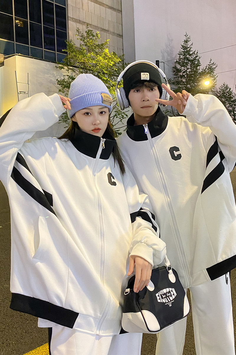 EQ131学生班服套装男女学院风卫衣外套情侣装春装裤子P55衣P68,男装卫衣,电商C306-1