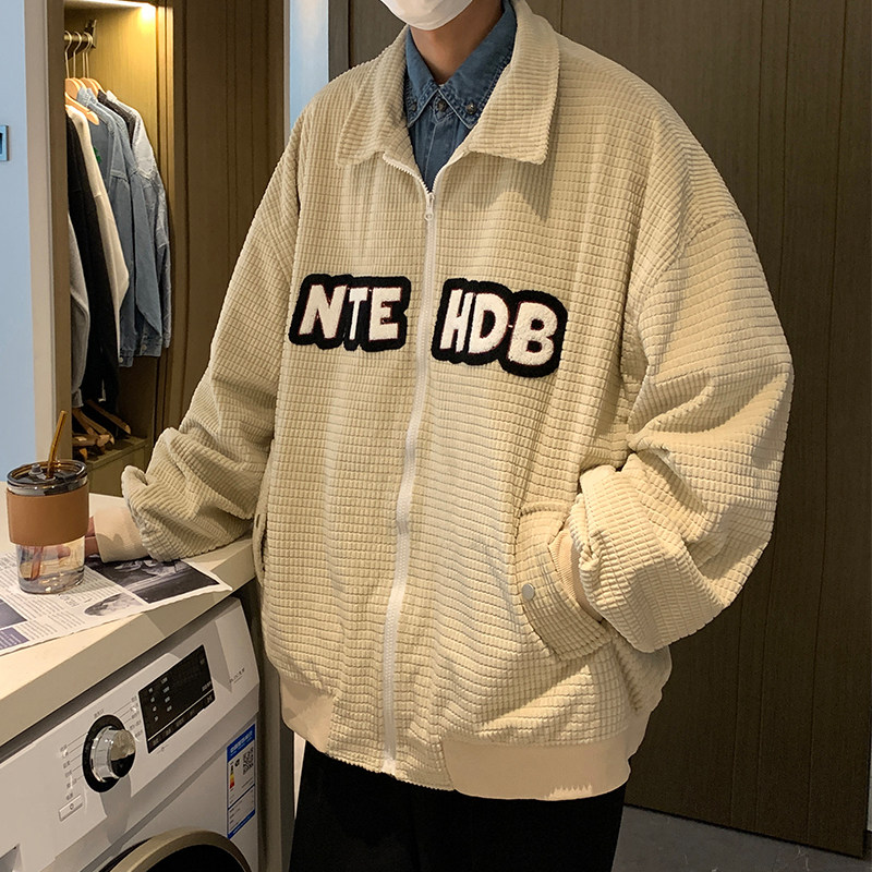 EQ100玉米粒外套男港风ins潮流百搭2024新款棒球服夹克P108,男装夹克,电商C306-1