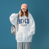 EY43秋季新款韩版港风宽松男女中性字母印花连帽套头卫衣外套P48，男装卫衣，电商C306-1