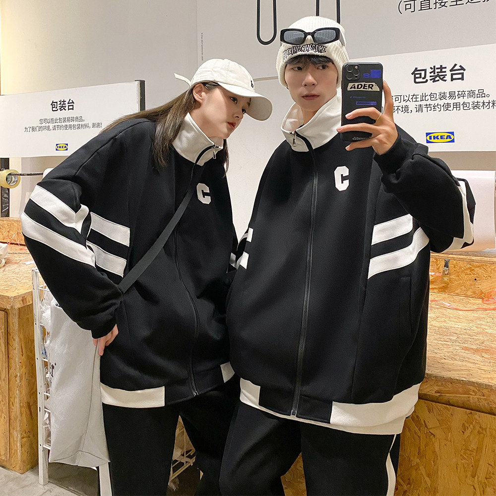 EQ131学生班服套装男女学院风卫衣外套情侣装春装裤子P55衣P68，男装卫衣，电商C306-1