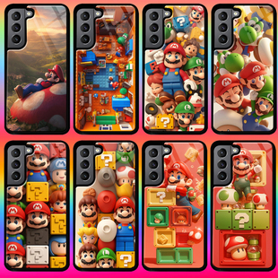 超级马里奥手机壳A56三星S25 FE s22适用S21 S23 S24 ultra note 20 A54 A35 A55 S10 A14 A15 A16 s26 A32