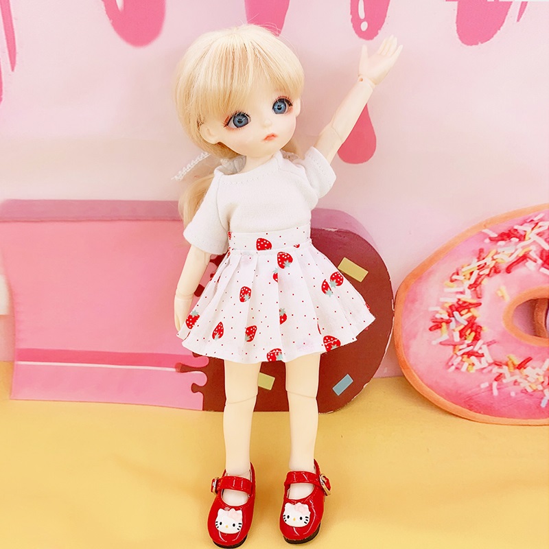 ob11娃衣百褶短裙4分砂糖兔