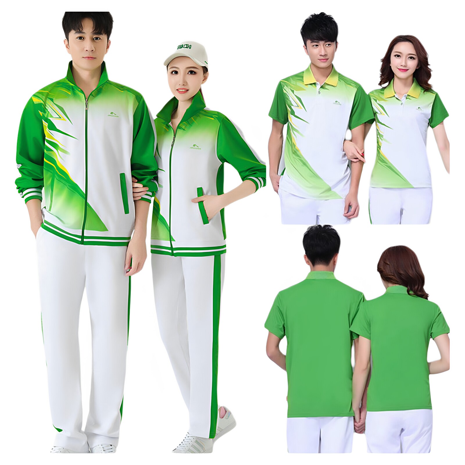 晋冠运动服套装三件套中老年健身操队服柔力球服运动会服装团体服