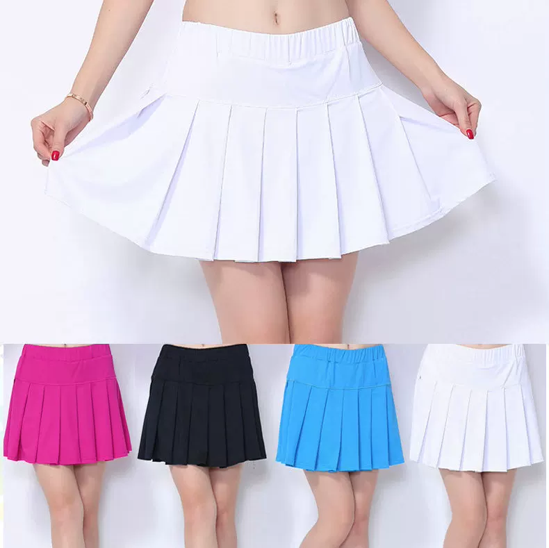 Белая pleated skirt, дышащие спортивные теннисные брюки