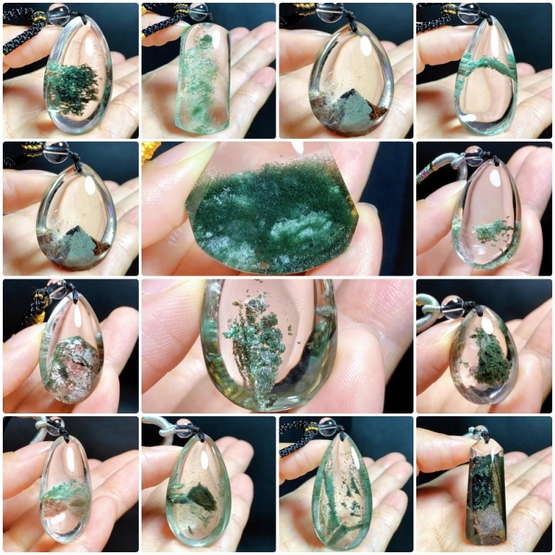 东海水晶 天然绿幽灵水晶吊坠聚宝盆水滴毛衣链招财水晶原石男女,饰品/流行首饰/时尚饰品新,颈饰,淘宝优惠券,粉丝福利购,淘宝优惠卷