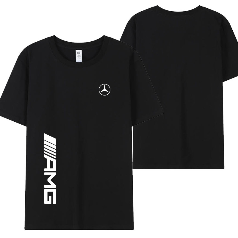 短袖工作服定制夏季新款圆领纯棉T恤赛车汽车4s店工装订制印logo