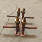 高频感应加热圈高频机超音频接头改进螺丝转换焊接铜管转换头