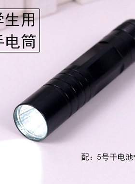 学生用手电筒LED光源微型小型送干电池白色光小学科学实验初中物理光学实验器材教学仪器