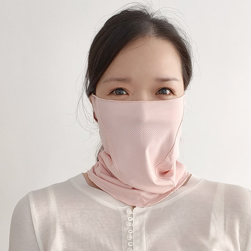 透气防紫外线防晒面纱脖套冰丝护颈男女士休闲骑行面罩户外遮阳夏