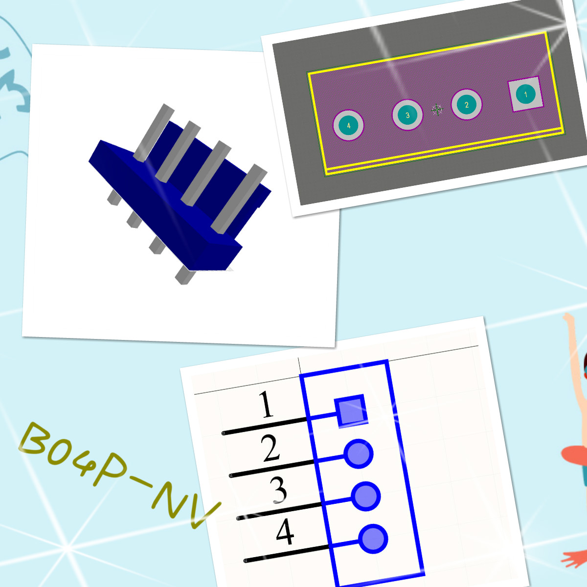 NV连接器PCB封装库 日本压着端子JST AD格式 5.0mm间距 带3D模型