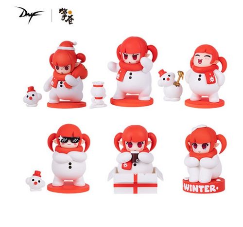 dnf正版女魔法雪人盲盒手办模型