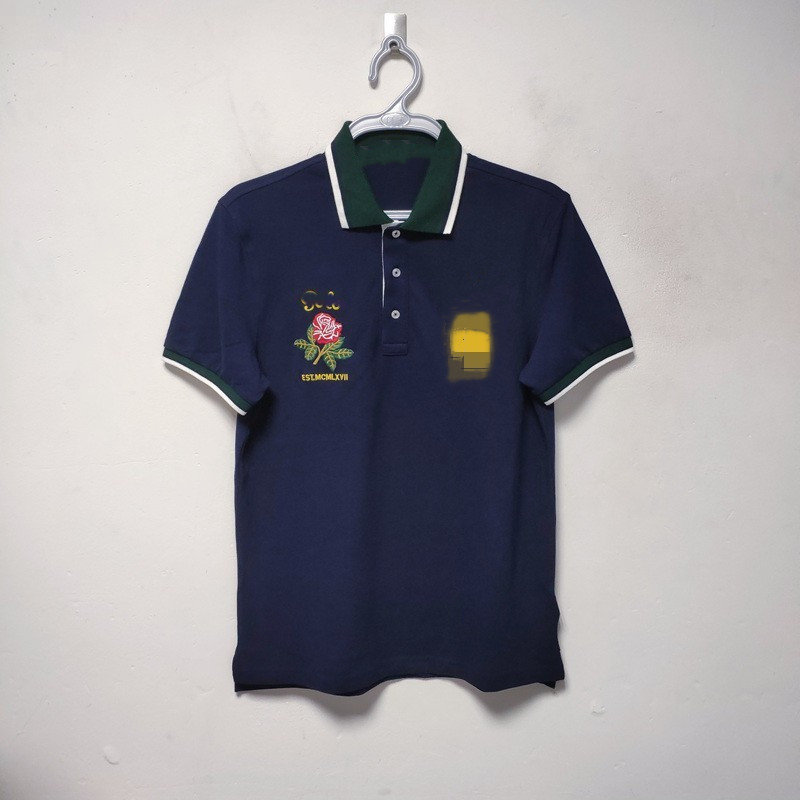 绣花翻领休闲短袖刺绣