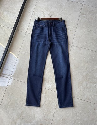 修身加厚带绒弹力中腰