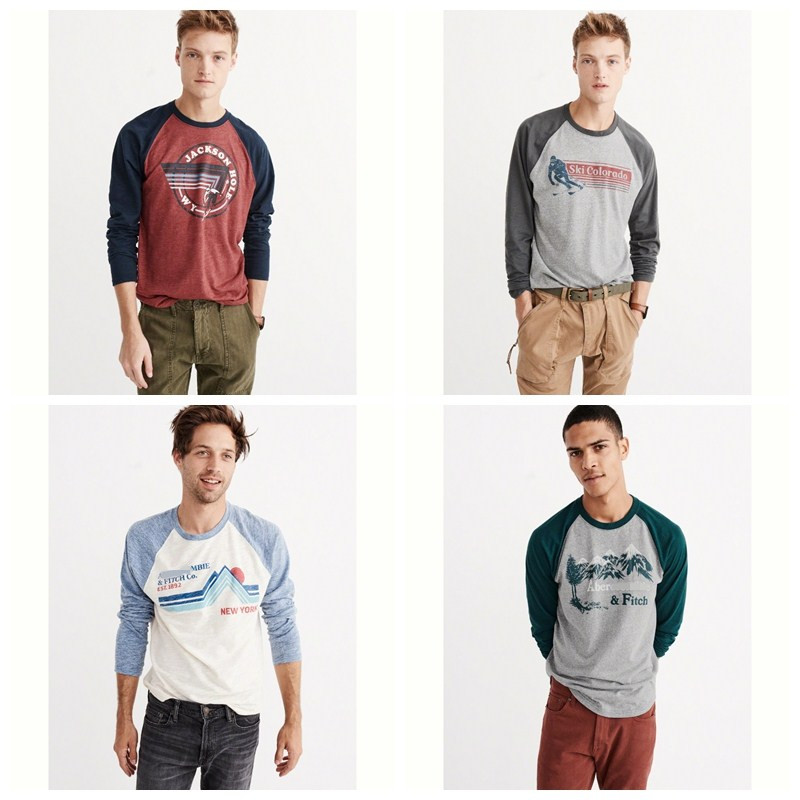 小鹿修身印花长袖t恤