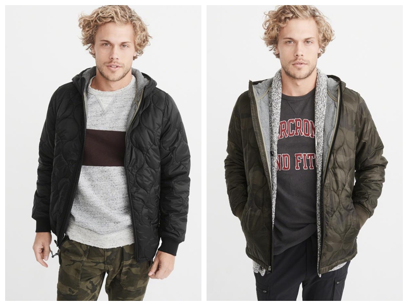 新款连帽压纹夹棉两色外套