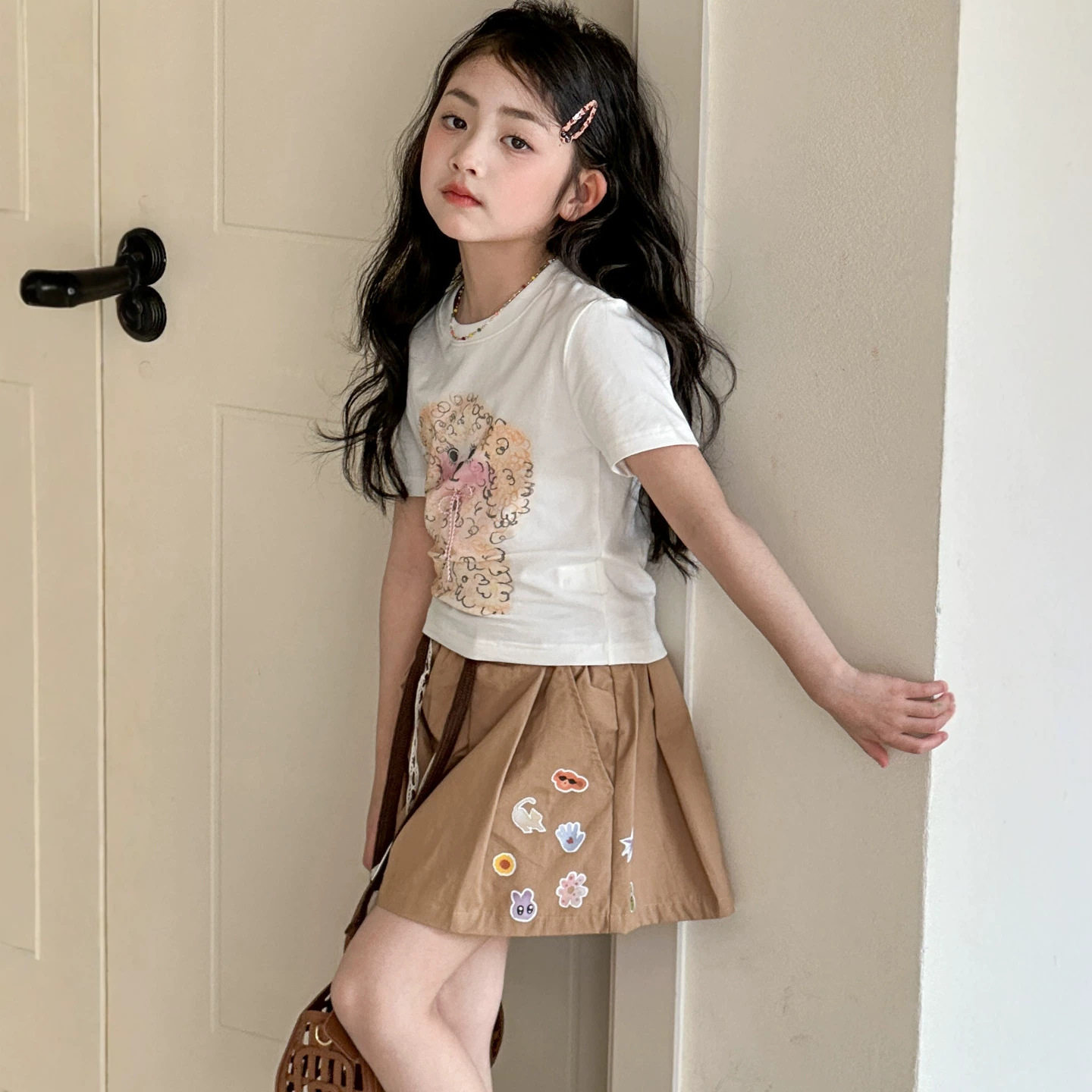 小红鱼女童短袖T恤夏装2026新款夏季甜美上衣女孩韩国童装亲子装