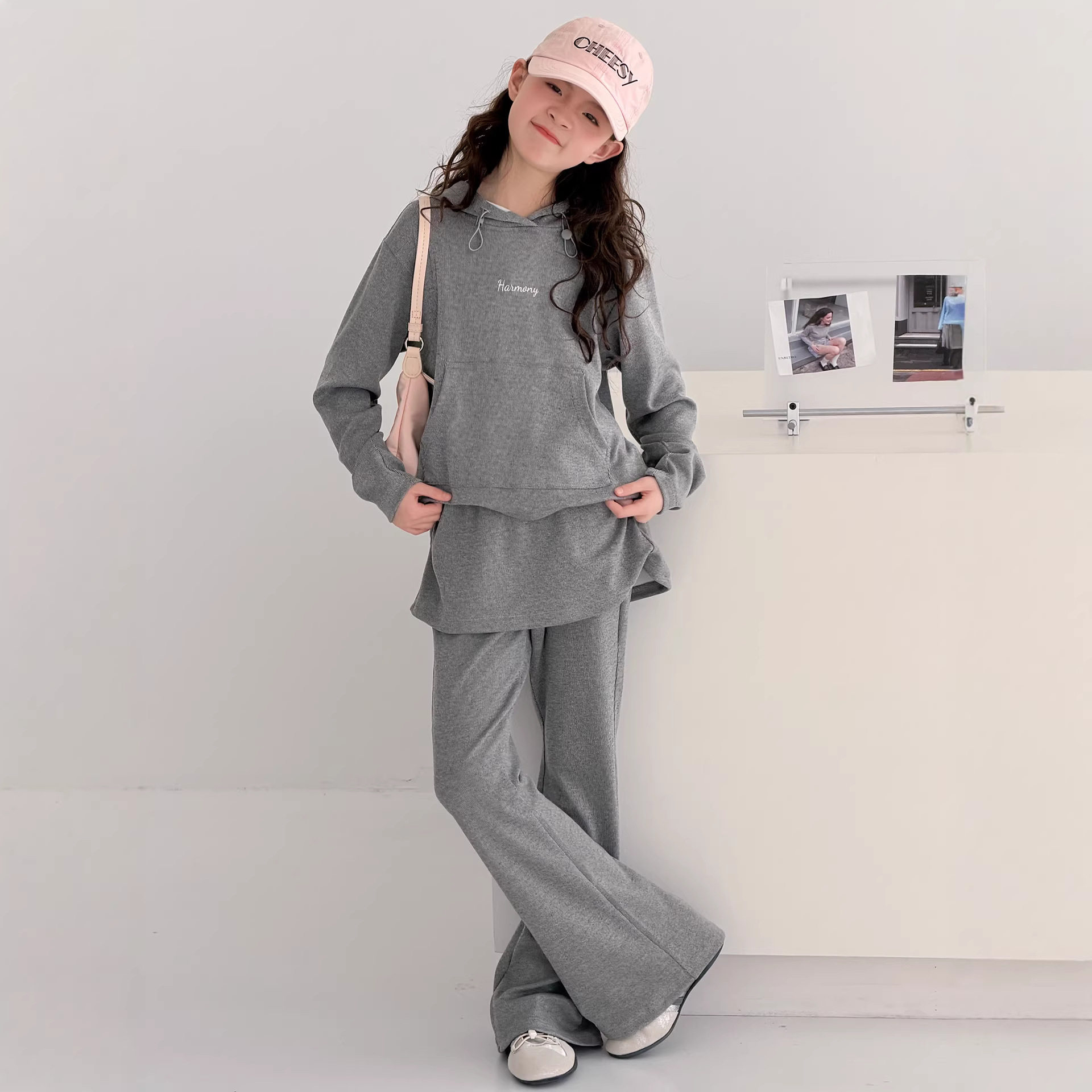 女童卫衣裙裤套装2026新款春秋儿童洋气时髦中大童韩系连帽两件套