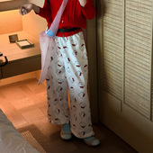 花与寻童装 KT猫印花软糯垂感宽松儿童阔腿裤 女童休闲裤 2026年春款