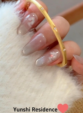 韵饰居~上班族平价拉丝六角星造型 独特小众黄金色手镯大气配饰