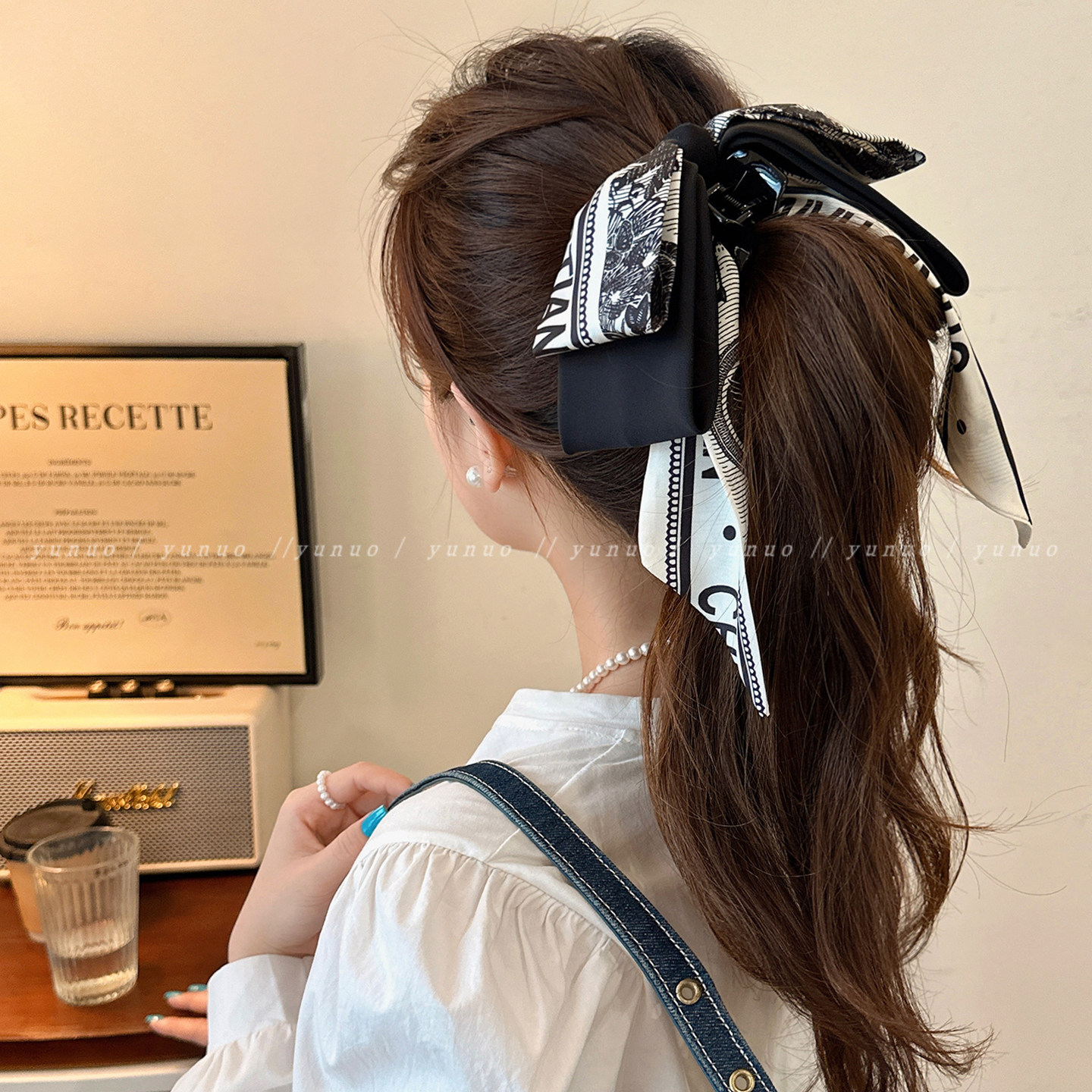 韩系复古蝴蝶结马尾抓夹2025新款发夹女后脑勺半扎发鲨鱼夹子头饰,饰品/流行首饰/时尚饰品新,发饰,淘宝优惠券,粉丝福利购,淘宝优惠卷