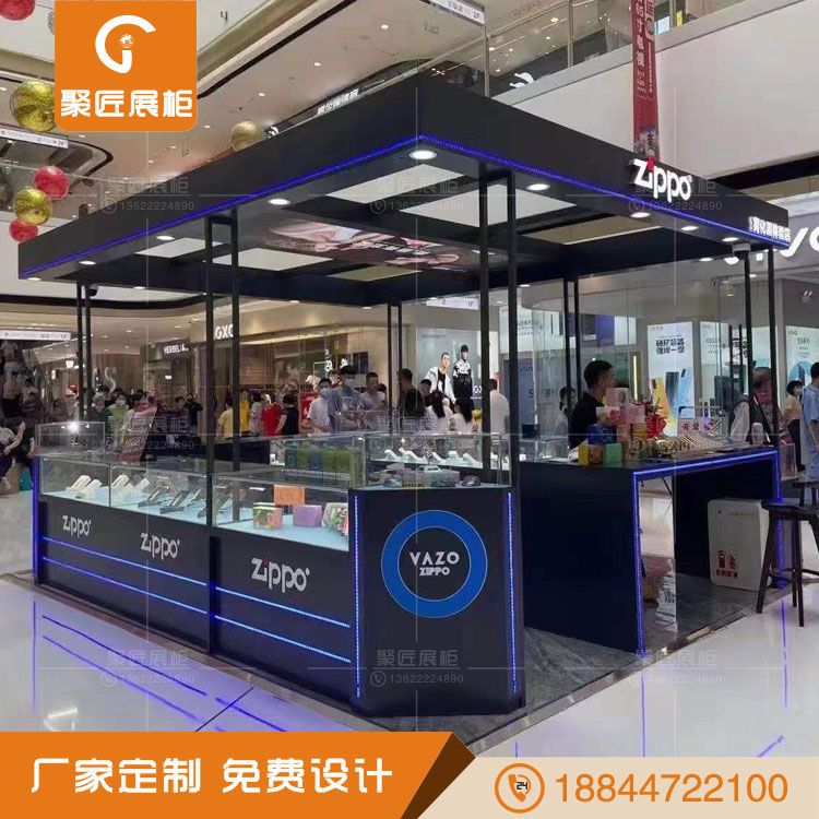 新款商场化妆品电器小商品理发美容护肤店展示柜中岛柜美妆产品陈