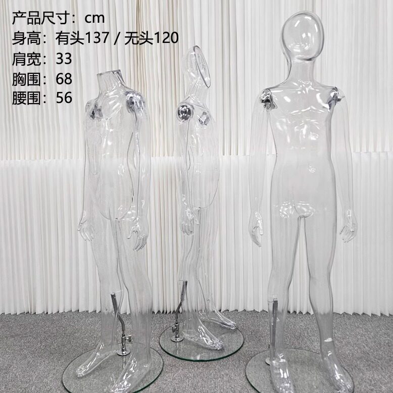 3D透明儿童模特 男女通用 可电商拍照 可服装展示 厂家直销