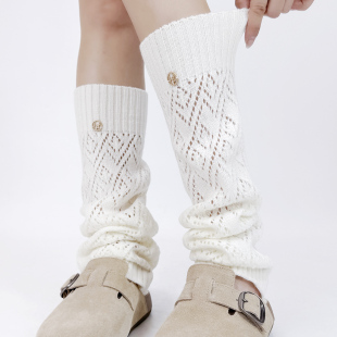 镂空款 袜套女长筒个性 显瘦JK小腿堆堆袜ins 春夏季 韩国东大门同款