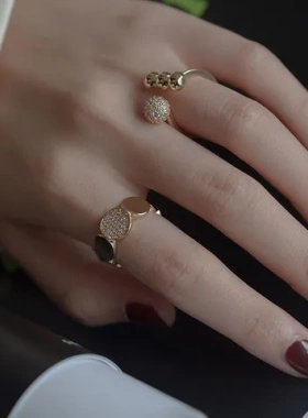 女个性戒指保色简约韩国小众精致时尚气质东大门轻奢指环食指几何