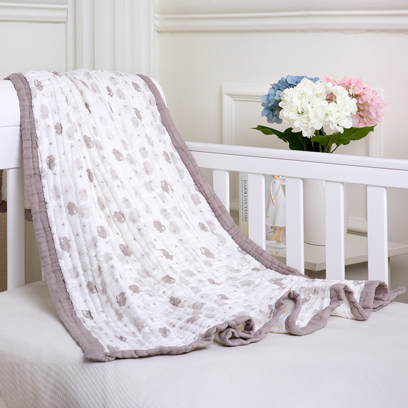 AUSTTBABY 棉质8层宝宝纱布被子婴儿盖毯毛毯儿童空调被秋冬被