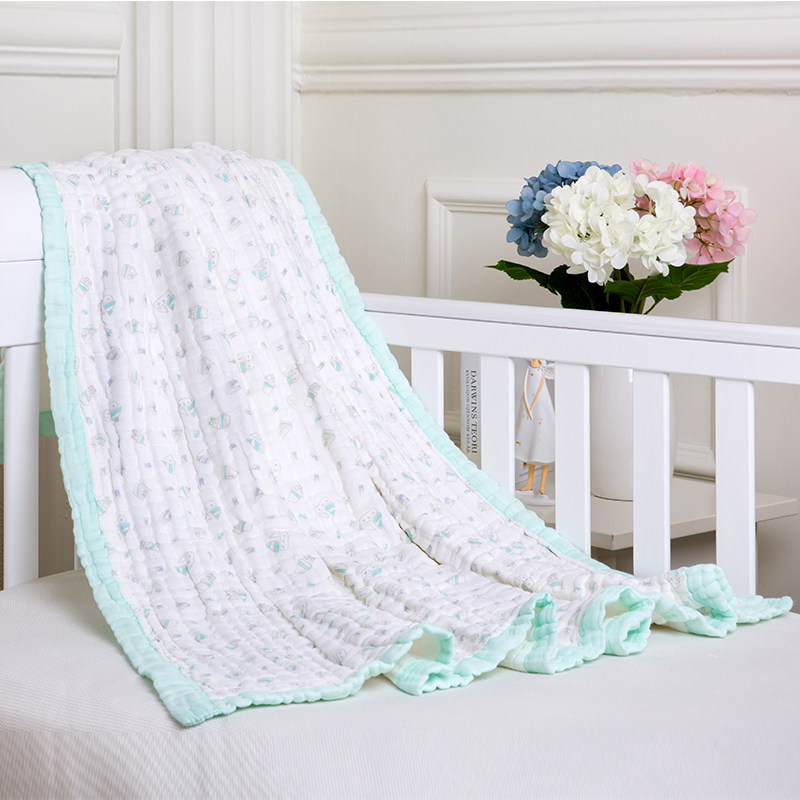 AUSTTBABY 棉质8层宝宝纱布被子婴儿盖毯毛毯儿童空调被秋冬被