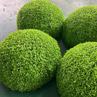 户外井盖遮挡装 饰 饰品遮丑大仿真米兰草球松针草球仿真草球酒店装