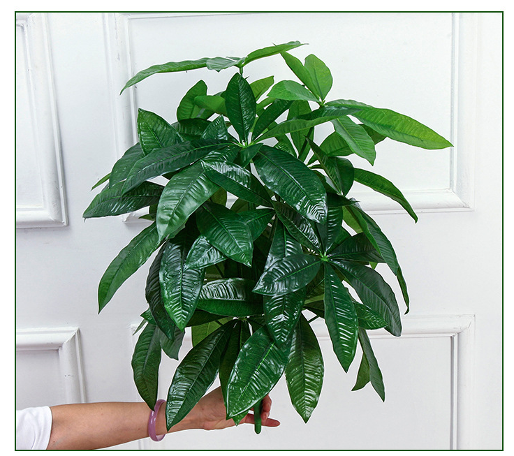 仿真树植物墙地面装饰仿真绿植落地室内摆设假树50cm龟背叶绿萝叶